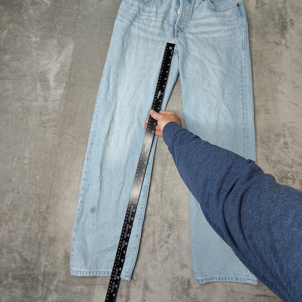 Levis Jeans Women 25x30 Blue 501 90s Premium Denim Light Wash Button Fly Classic - Picture 9 of 16